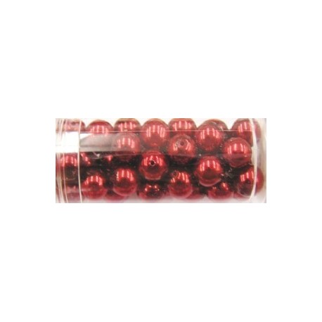 Gutermann glaskralen 8mm bordeaurood ca 46 st