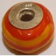 Pandorastyle 18mm oranje/geel 925 zilverkern