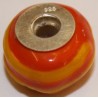 Pandorastyle 18mm oranje/geel 925 zilverkern