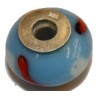 Pandorastyle 18mm blauw/oranje str. 925 zilverkern