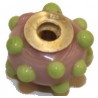 Pandorastyle 18mm fuchsia/groen 925 zilverkern