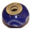 Pandorastyle 18mm blauw/wit str. 925 zilverkern