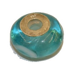 Pandorastyle 18mm tr.blauw/wit 925 zilverkern