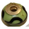 Pandorastyle 18mm groen/zwart str. 925 zilverkern