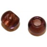 Glaskraal 12mm gat 5mm amethist bronzekern p.st.