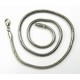 Collier 45cm met 3mm oog verzilverd