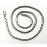Collier 45cm met 3mm oog verzilverd