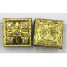 4-rij spacer vierkant 18mm goud p.st.
