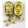 2-rij spacer ovaal 17mm goud p.st.