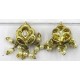 hanger bloem 17mm goud p.st