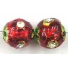 Kraal rond 10mm rood p.st