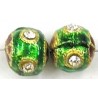 Kraal rond 10mm groen p.st