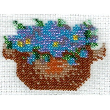 Borduurpakket bloemenmand 6x9cm