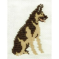 Borduurpakket herdershond 8x12cm