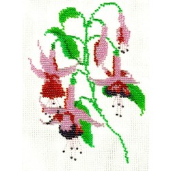 Borduurpakket Fuchsia 14x18cm.