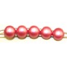2-gat rond/plat 6mm mm mat albast rose 25st.