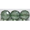 Facetkraal 12mm transparant groen gelusterd 10st.
