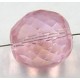 Facetkraal 18mm transparant rose 2st