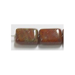 Glaskraal 12x8mm rechth. volcano bruin 25st.