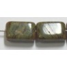 Glaskraal 12x8mm rechth. volcano rood traver 25st.