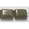 Glaskraal 12x8mm rechth. volcano bruintraver 25st.