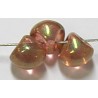 Glaskraal 8x9mm mushroom krist/bronze 10st