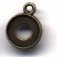 Hangkastje 2X6mm rond oud goud p.st