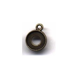 Hangkastje 2X6mm rond oud goud p.st