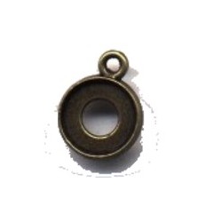 Hangkastje 2X10mm rond oud goud