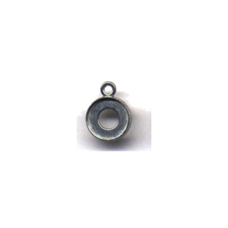 Hangkastje 2X10mm rond mat zilver