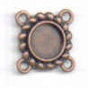tussenkastje 7mm plakkristal 4ogen koffiekleurig