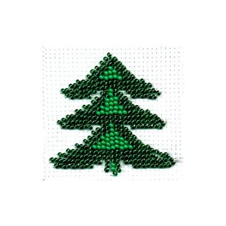 Borduurpakket kerstboom7x7cm