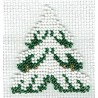 Borduurpakket kerstboom met sneeuw 7x6cm