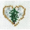 Borduurpakket kersthart 4x4cm
