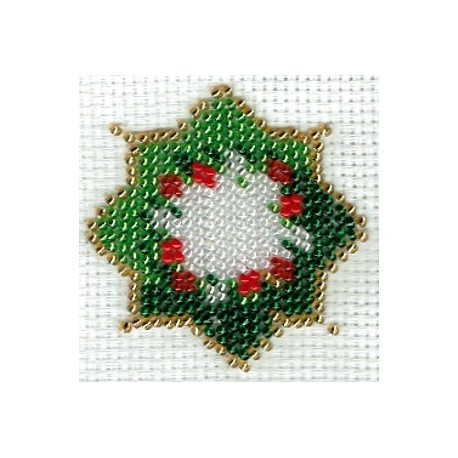 Borduurpakket kerstster 6x6cm