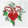 Borduurpakket kersthart 5x6cm