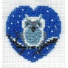 Borduurpakket hart met uil 8x8cm