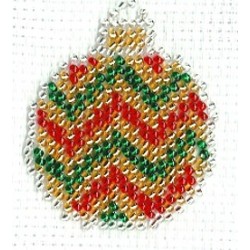 Borduurpakket Kerstbal 5x6cm