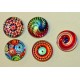 Camee 10mm rond spirals mix 5st.