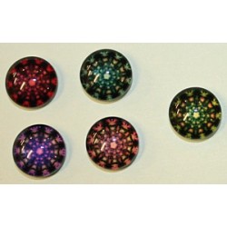 Camee 10mm rond datura mix 5st.