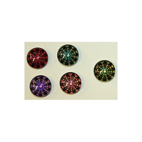 Camee 10mm rond datura mix 5st.
