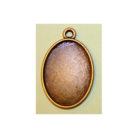 Kastje voor ovale camee 18x25mm oudgoudkl.
