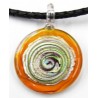 Hanger rond 35mm zilver/oranjerood p.st