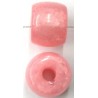 Kunststof kraal ton 15x20mm rose per stuk