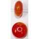 Kunststof kraal schijf 12x22mm oranjerood per stuk