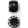 Kunststof ton 15x20mm zwartwit per stuk