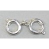 Veerringsluiting 7mm verzilverd
