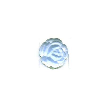 Cabouchon roosje 10mm lichtblauw 5st