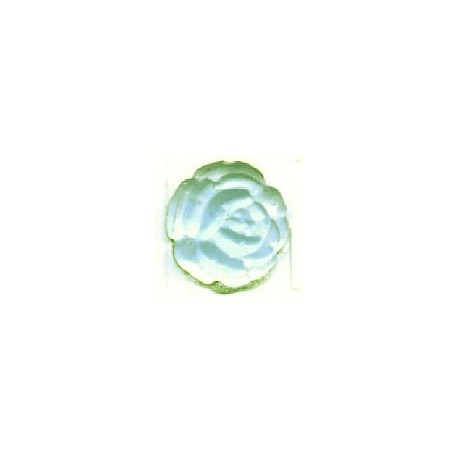 Cabouchon roosje 10mm aquamarijn 5st
