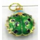 Cloisonne hanger kevertje 22x18mm groen per stuk